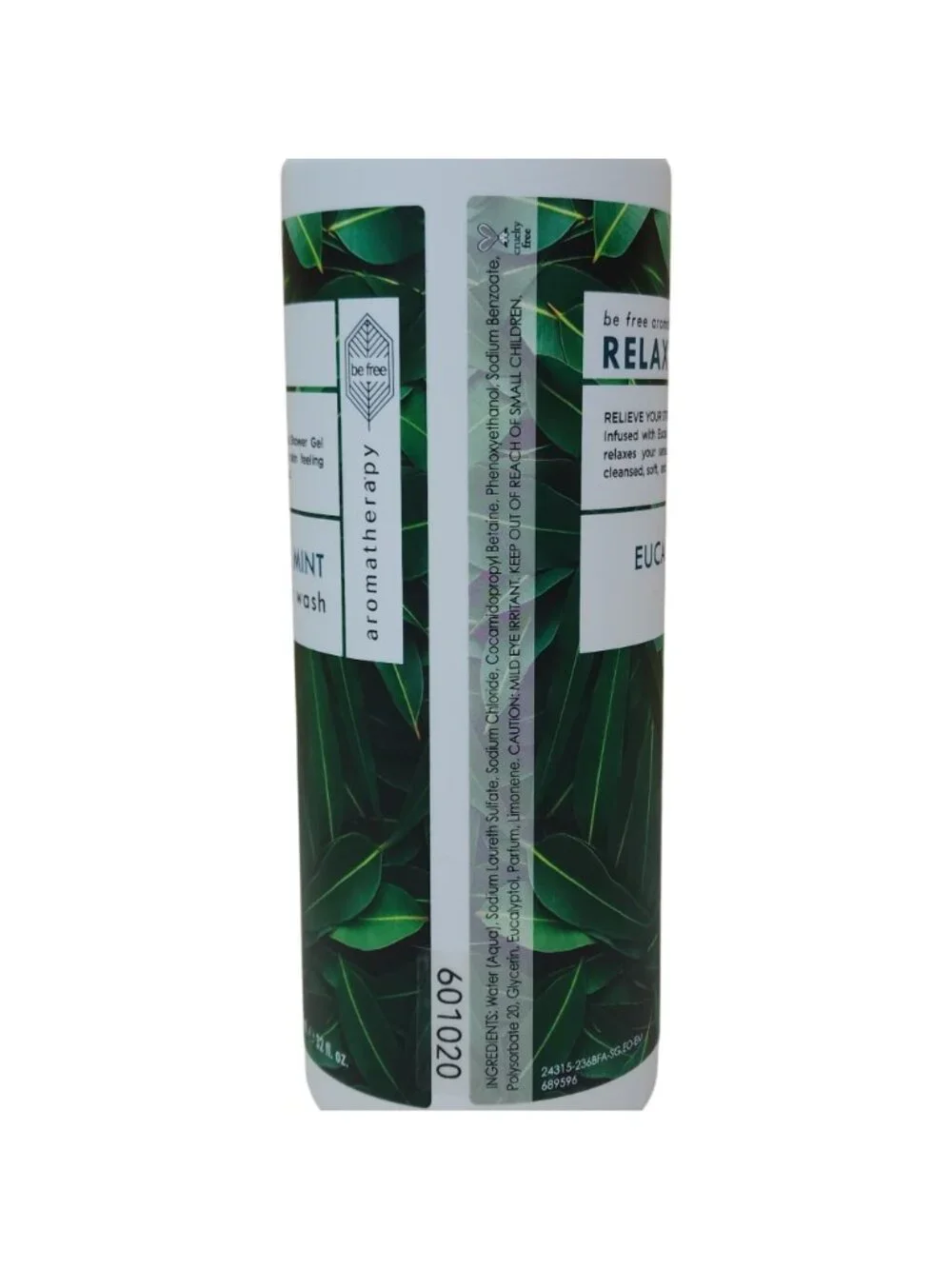 Be Free Aromatherapy Relax Eucalyptus Mint Body Wash 946 ml / 32 oz Jumbo